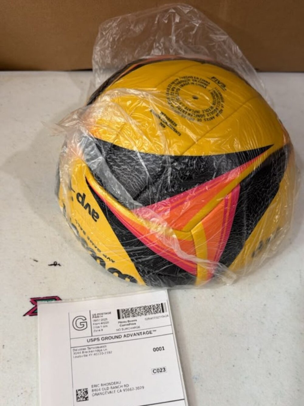 Title: Wilson Yellow Sports Ball – Black & Pink Design – New